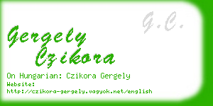 gergely czikora business card